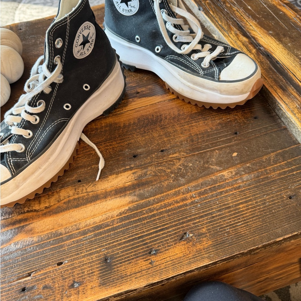 Converse Black and White Platform High-Tops